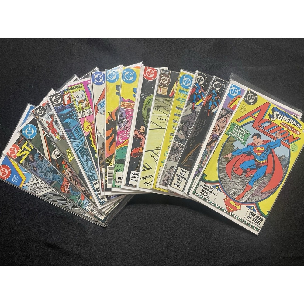 Vintage DC Comics Lot of 16 Superman Action Firestorm Flash Legion